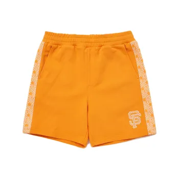 MLB San Francisco Giants MLB Checkerboard Casual Shorts Unisex Orange