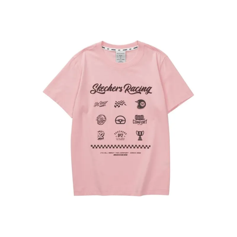 Skechers Funny Monster Drop Shoulder Sleeve T Shirt Women's Quartz Pink-0