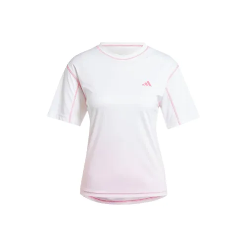 Adidas Drop Shoulder Sleeve T Shirt Women's Clear Pink