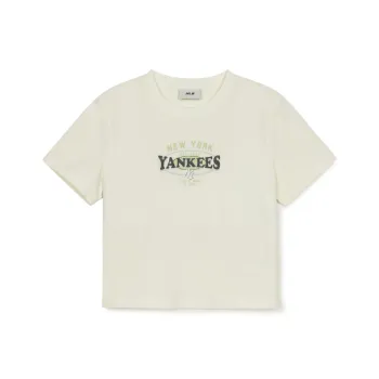 MLB Preppy Style Collection New York Yankees T Shirt Women's Cream
