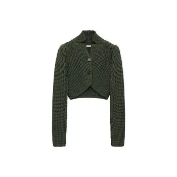 LOEWE FW24 Knitwear Women's Khaki Green