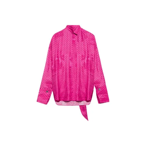 Balenciaga Fluid Scarf Tuxedo Shirt 'Pink/Black'