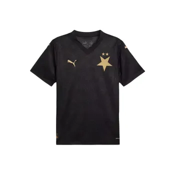 PUMA SK Slavia Praha Soccer Jerseys Men's Black Victory Gold