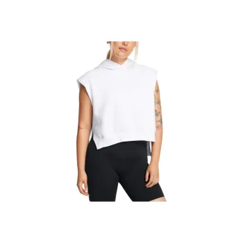 Under Armour Unstoppable Fleece Sleeveless Hoodie Sweatshirt Women's White