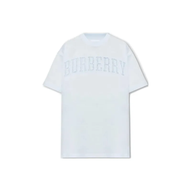 Burberry SS23 Drop Shoulder Sleeve T Shirt Women's Light Blue-0