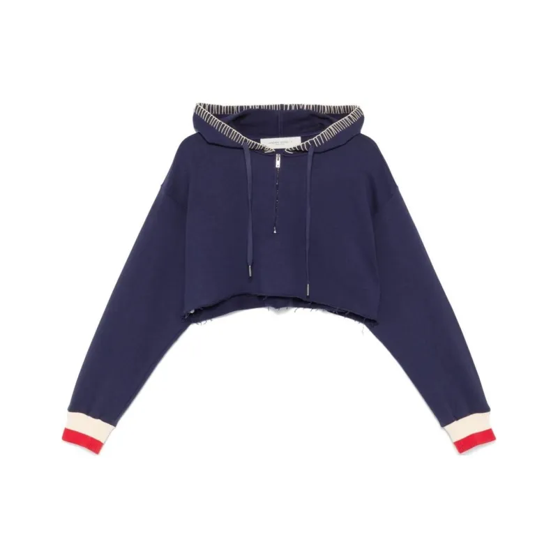 Golden Goose Half zip Cropped Hoodie-0