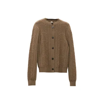 HERMES Cashmere Sweaters Women's Gobi Green