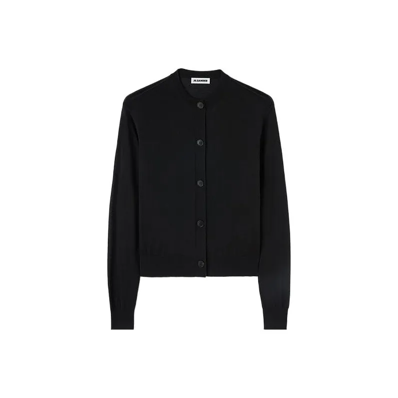 JIL SANDER Fine knit Crew neck Cardigan-0