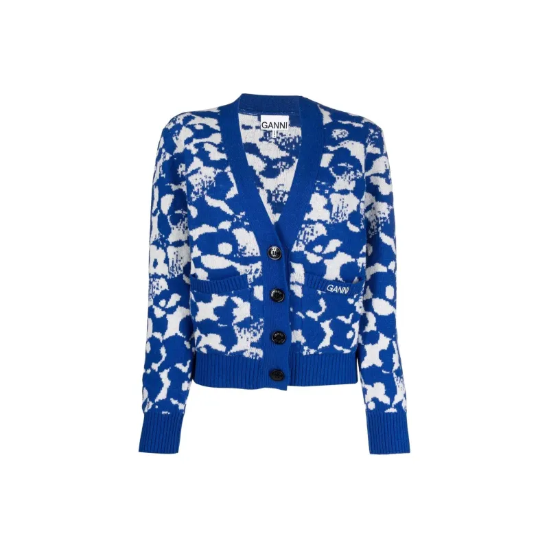 GANNI SS22 Fitted Knitwear Women's Blue-0