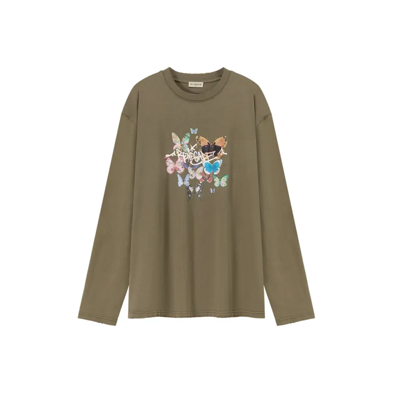 NO ONE ELSE T Shirts Unisex Army Green-0