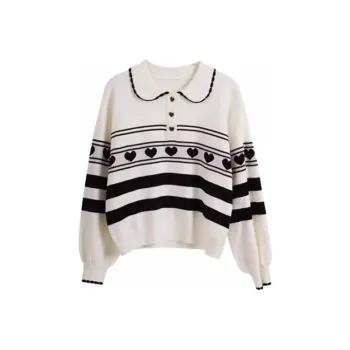 Olrain Sweaters Women's Black White
