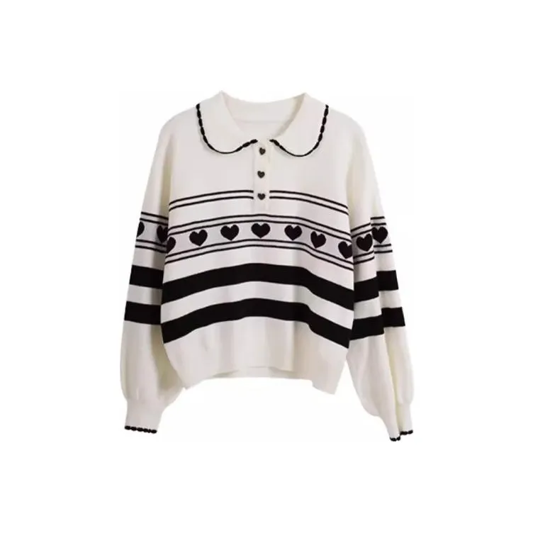 Olrain Sweaters Women's Black White-0