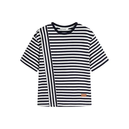 Broadcast T Shirt Women's Mineral Blue Stripes