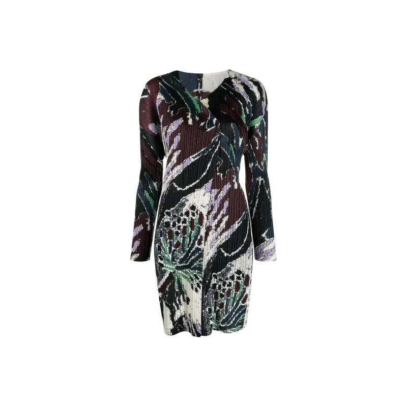 PLEATS PLEASE ISSEY MIYAKE Frosty Forest Pleated Cardi-coat-0