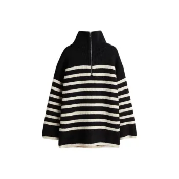 H&M Sweater Women's Black Stripes