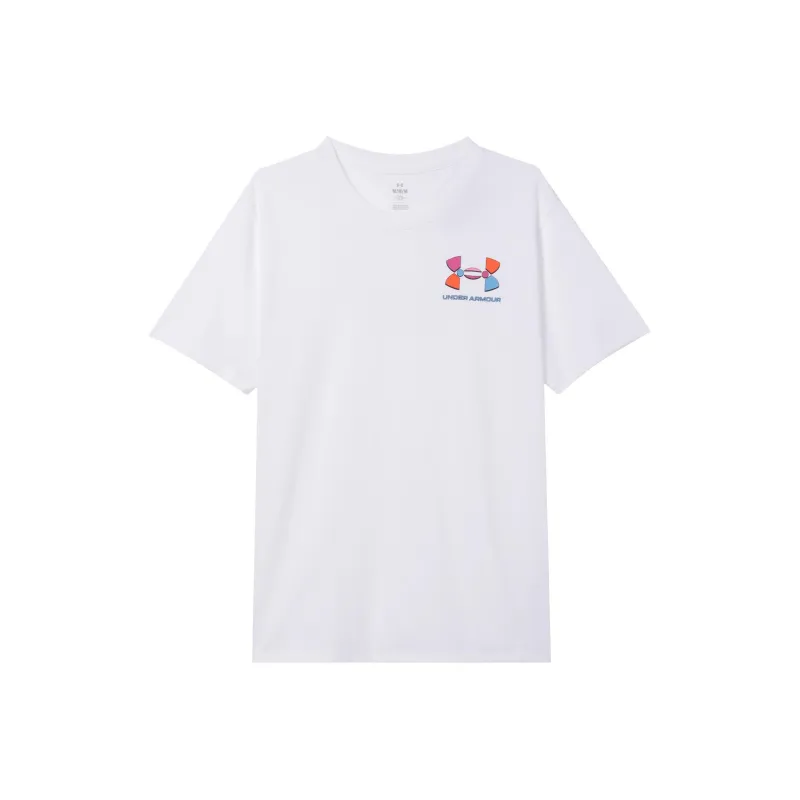 Under Armour Drop Shoulder Sleeve T Shirt Women's White-0
