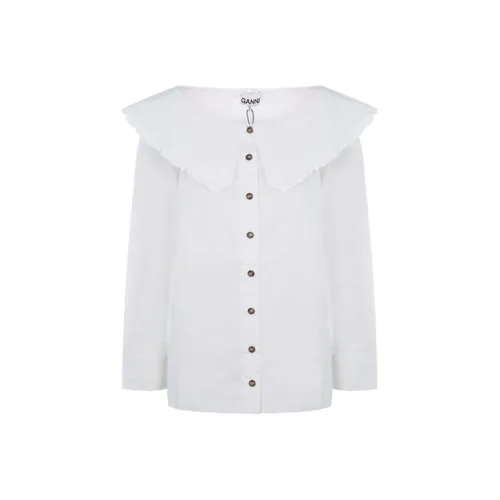GANNI Shirts Women's White