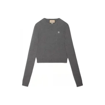 GUCCI GG embroidered Crew neck Jumper