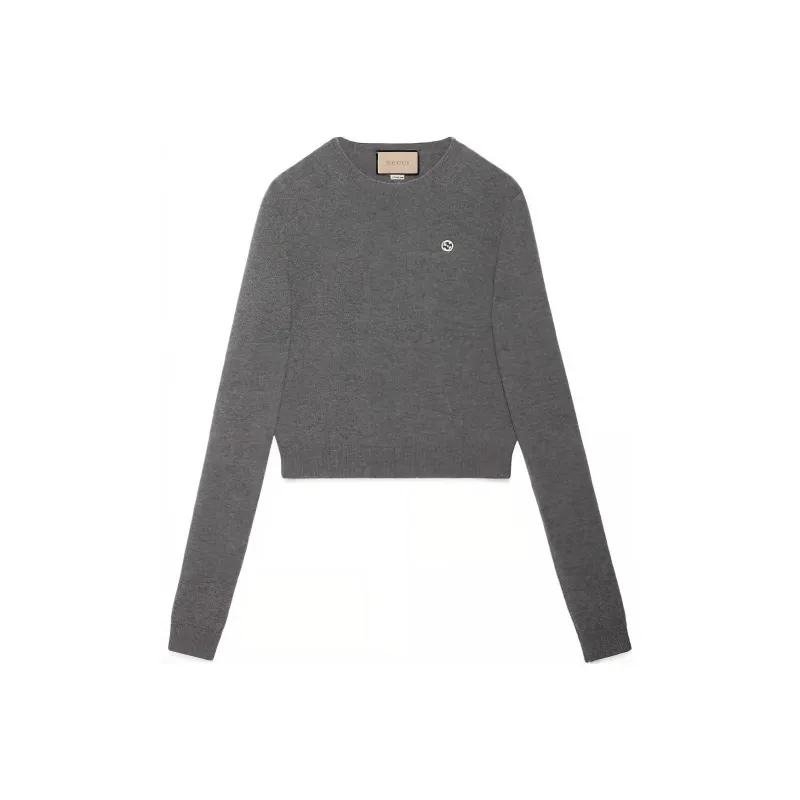 GUCCI GG embroidered Crew neck Jumper-0