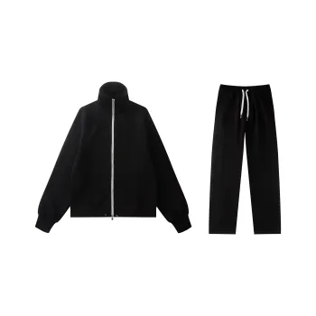 DKPD Fall And Winter Sweatshirt Set Unisex Black
