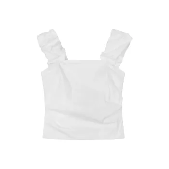 SKYA Ruffle Sleeve T Shirt Women's