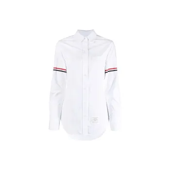 THOM BROWNE Long Sleeved Striped Shirt
