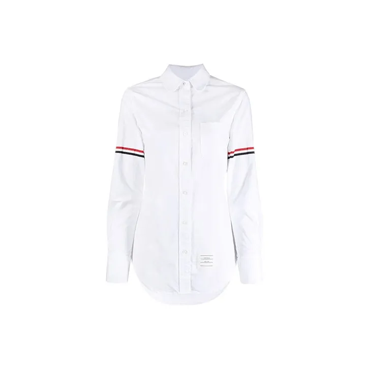 THOM BROWNE Long-Sleeved Striped Shirt-0