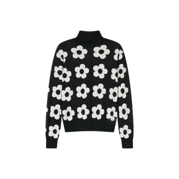 UOOYAA Sweater Women's Black White