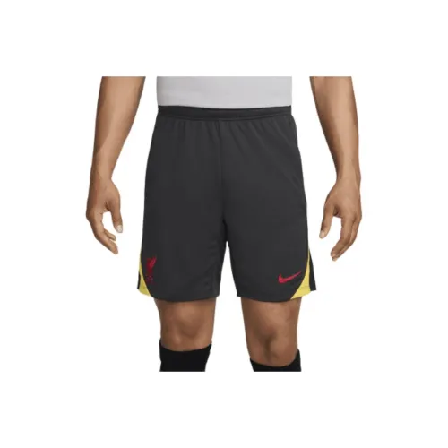 Nike Dri Fit Soccer Bottoms Men's Dark Smoke Gray/Chrome Yellow/Global Red
