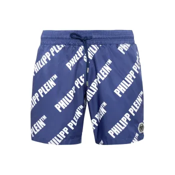 PHILIPP PLEIN Logo print Swim Shorts