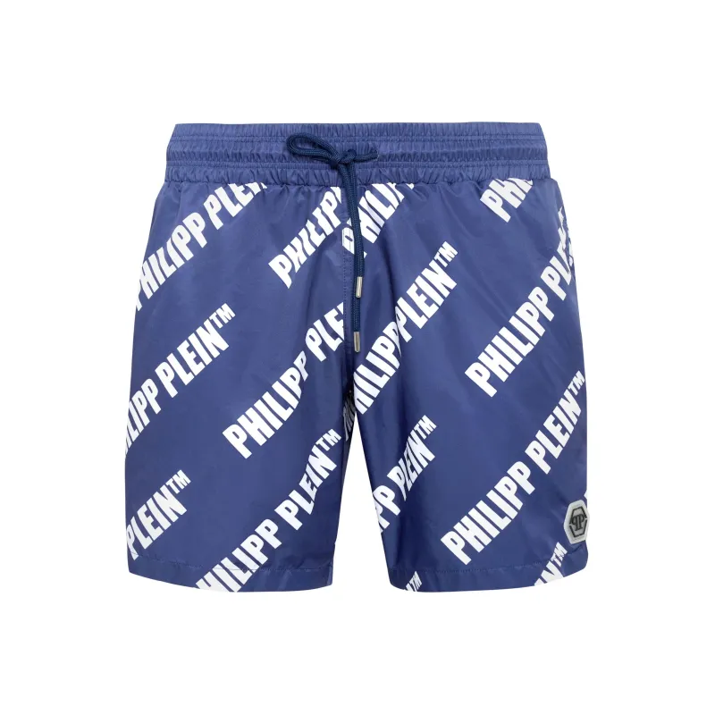 PHILIPP PLEIN Logo print Swim Shorts-0