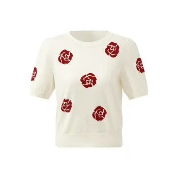 GOELIA Knitwear Women's Red Jacquard