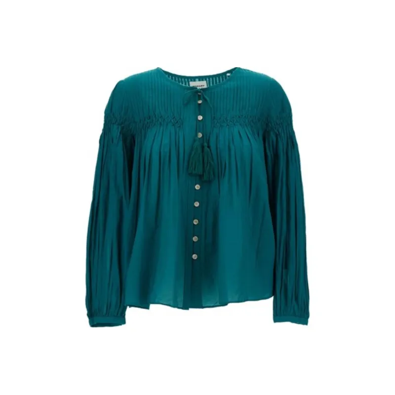 ISABEL MARANT ETOILE Pleat Detailed Buttoned Blouse-0