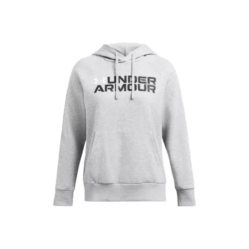 Under Armour Rival FleeceWordmark Sweatshirt Women's Modern Gray Light Heather Flower
