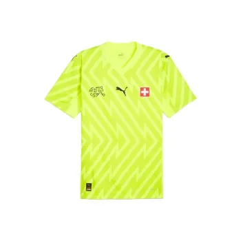 PUMA Switzerland Goalkeeper Jersey Soccer Jerseys Men's Yellow