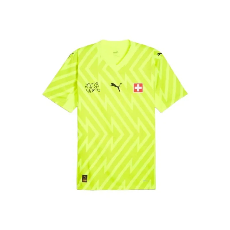 PUMA Switzerland Goalkeeper Jersey Soccer Jerseys Men's Yellow-0