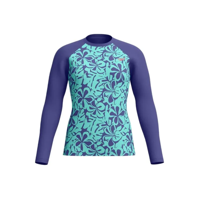 Speedo Raglan Sleeve T Shirt Women's Blue-0