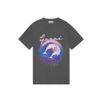 GANNI SS23 Vacation Shop Series T Shirts Women's Gray