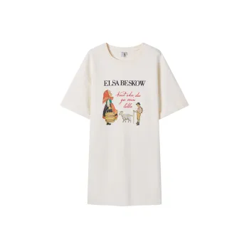 DIALOGUE Kay Levine T-Shirts Women's Almond White