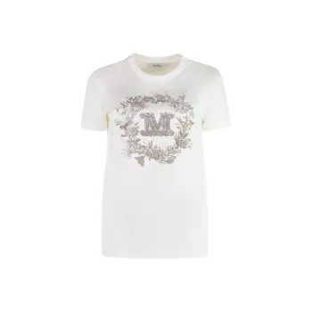 MaxMara Logo Embellished Crewneck T Shirt