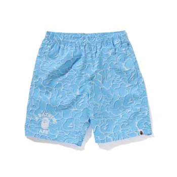 A BATHING APE Abc Sea Surface Camo Beach Shorts