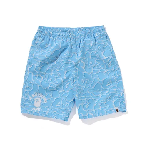 A BATHING APE Abc Sea Surface Camo Beach Shorts
