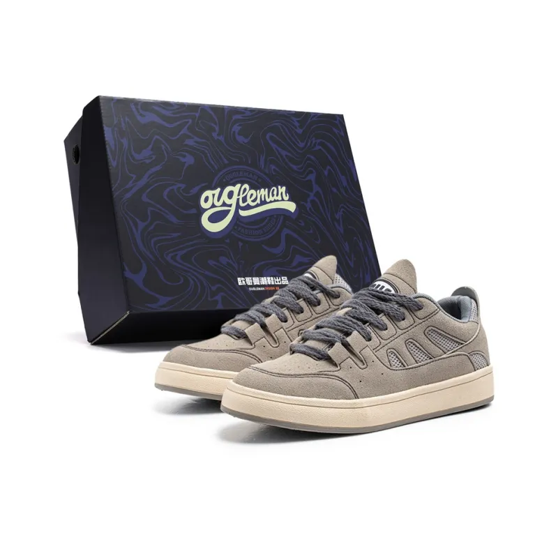 OUGLEMEN Abrasion Resistant, Lightweight, And Breathable Low Top Skateboard Shoes Men's Box Included-20