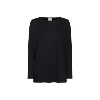 ALLUDE Long Sleeve Crew Neck Sweater