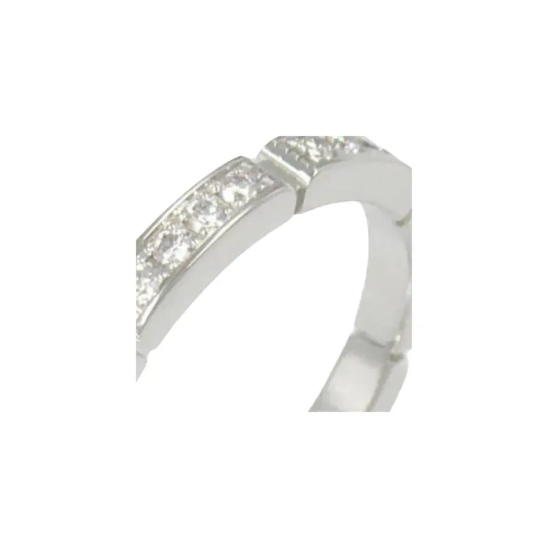 Cartier 2010s 18K White Gold Panthère Diamond Ring-1