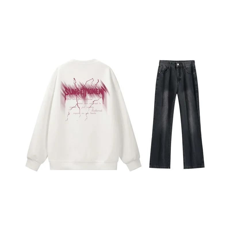 SUNSETMONENT Sweatshirt Set Unisex-5