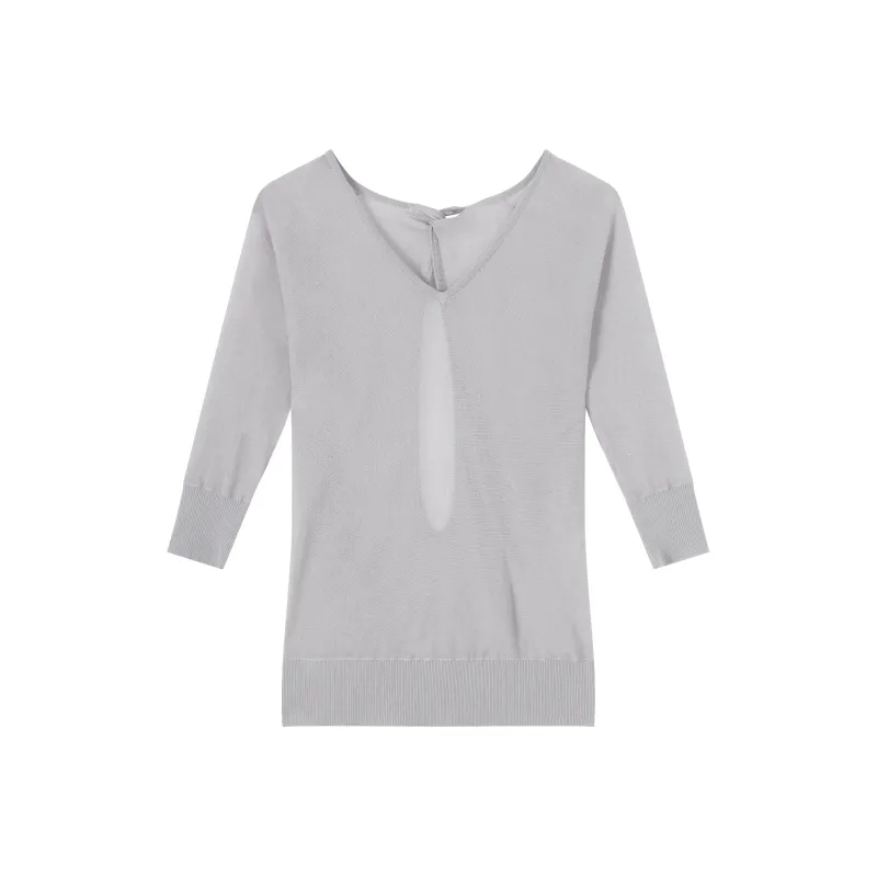 RUNTOTHEFUTURE Batwing Sleeve T Shirt Women's Light Gray-0