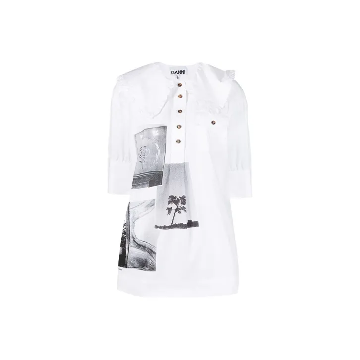 GANNI Shirts Women's White-0