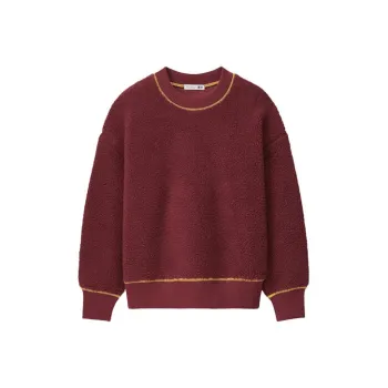 Jw Anderson X UNIQLO Jw Anderson Co-Branded Series Sweatshirts Women's Dark Red