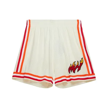 NBA x Mitchell & Ness Miami Miami Heat SWINGMAN Fan Edition Basketball Shorts Men's White
